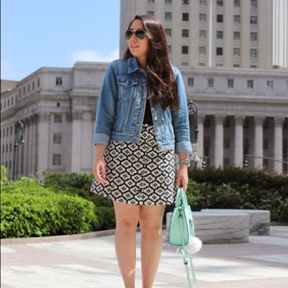 Topshop printed mini skirt